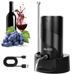 Electric Wine Aerator Pourer Rechargeable Automatic Electronic Decanter with Base