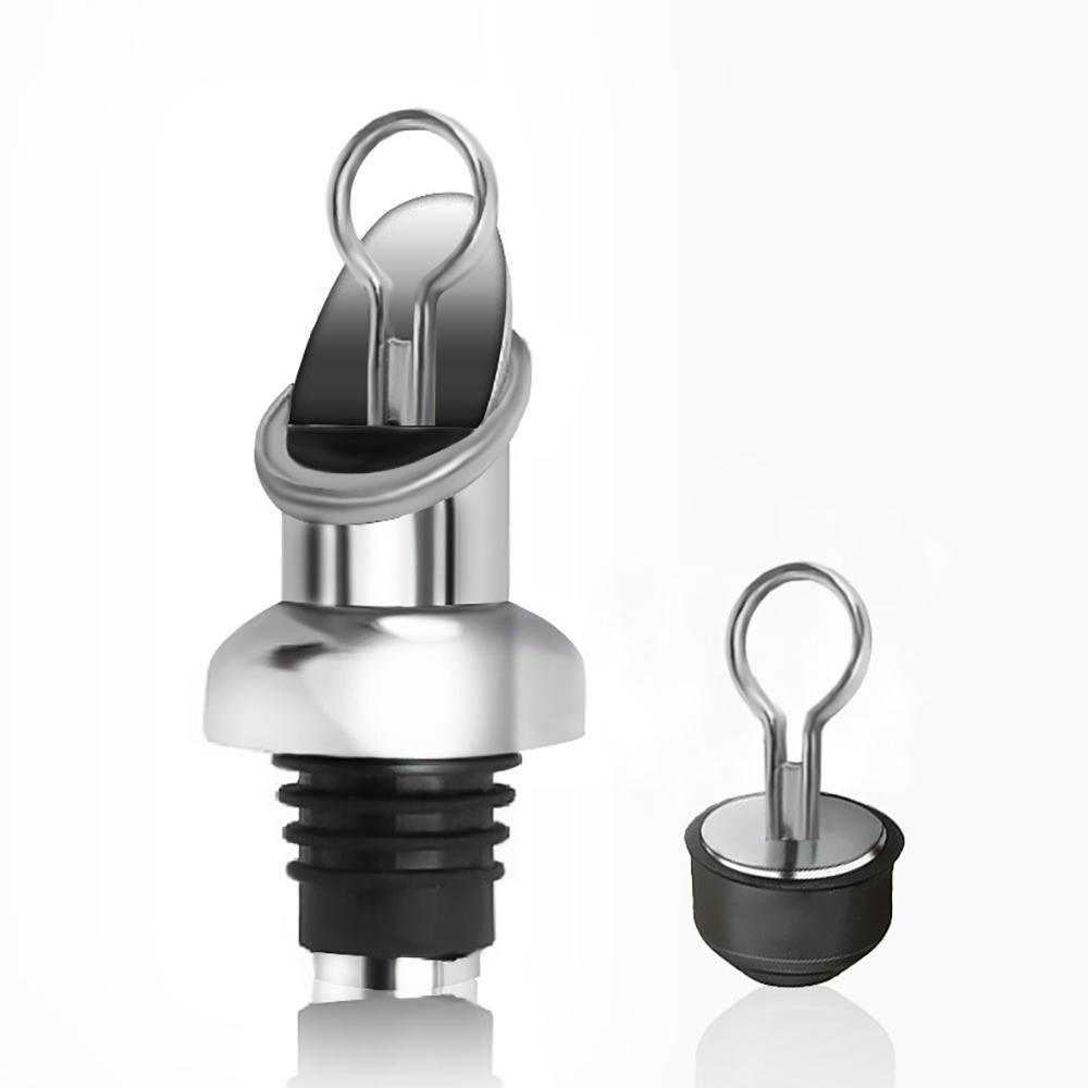 Personalized Alloy Wine Pourer + Wine Stopper 2 In 1 Alloy Wine Aerator Bottle Pourer and Stopper Liquor Bottle Pourers Spout