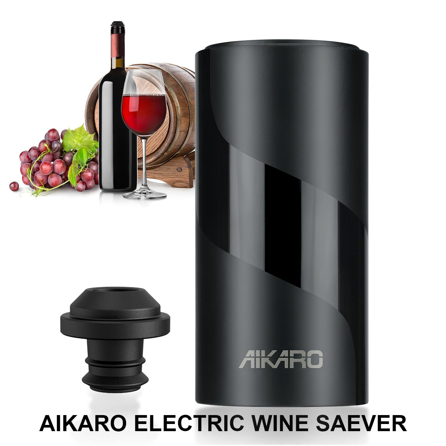 Electric Wine Saver Vacuum Pump with Bottle Stopper Automatic Wine Preserver, Battery Operated