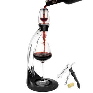 Wine Air Aerator Pourer Red Wine Decanter with Filter, Stand and Corkscrew (Set)