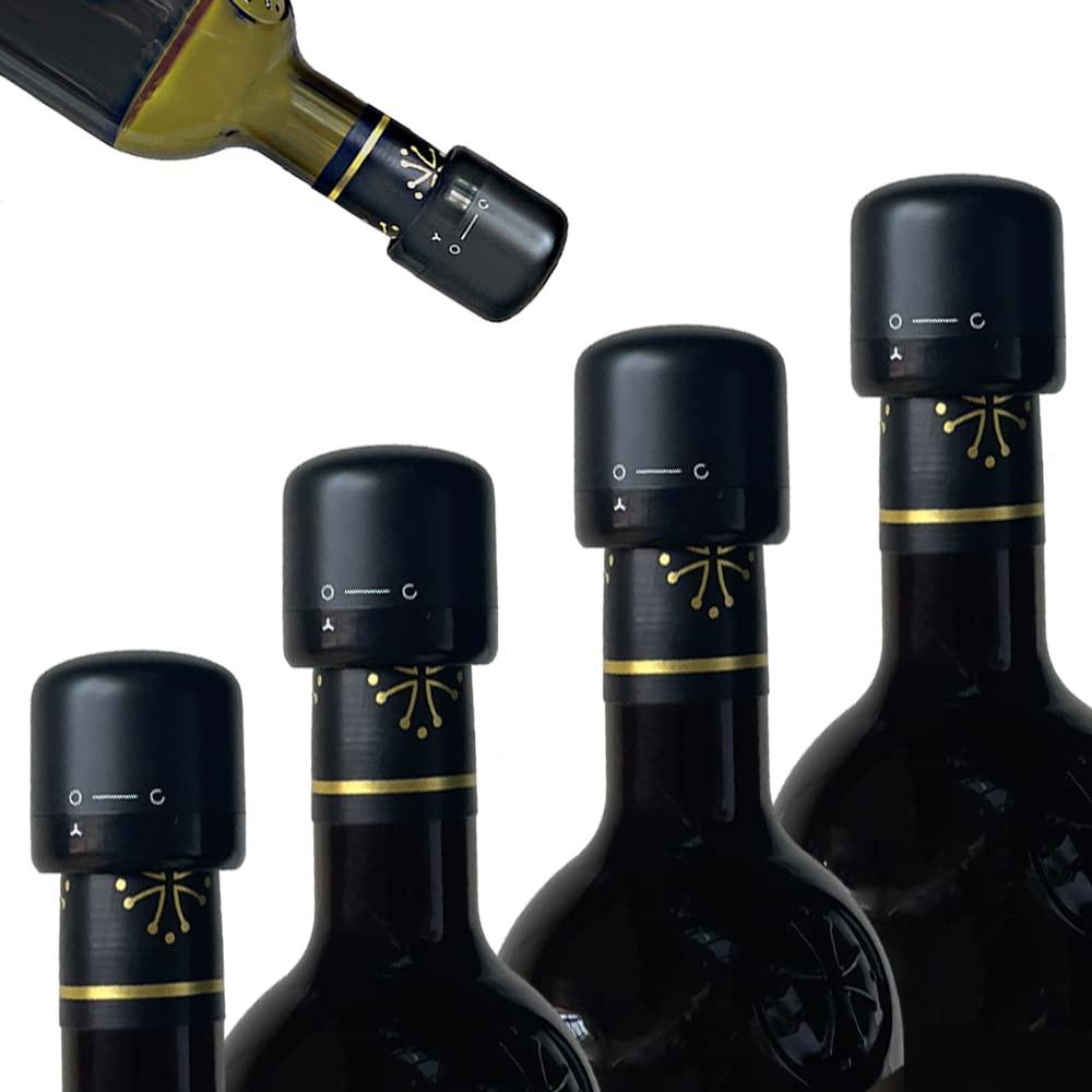 Reusable Wine Bottle Stopper with Rotating Lock, Mini Wine Saver Sealed Preserver Wine Keeper Corks