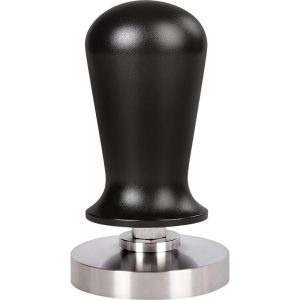 Espresso Coffee Tamper Elastic Powder Hammer for Espresso Machine with Spring Loaded Flat Stainless Steel Base, Coffee Distributor